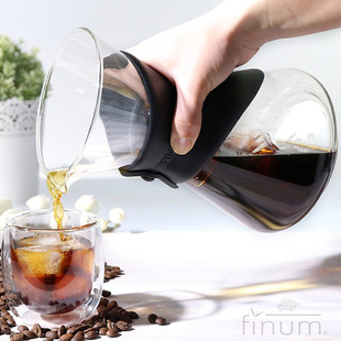 玻璃分享壶家用便携滴漏式 过滤杯 德国finum手冲咖啡壶套装