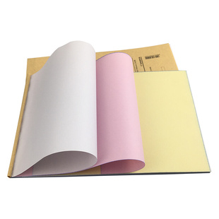 无碳复写纸空白收据便条本二联三联定制印刷针式 打印纸手写送货单