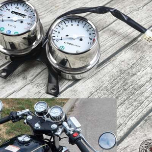 不锈钢仪表双表里程表转速表码 表 定制销游侠gn咖啡复古摩托车改装