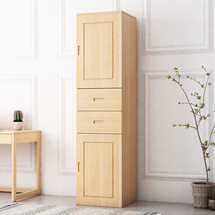 简约现代实木衣柜经济型2门3门推拉门儿童大衣橱卧室简易松木衣柜
