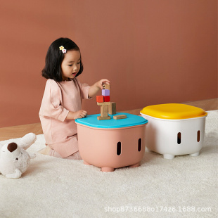 家用儿童玩具储物凳子可坐多功能大容量整理收纳凳宝宝玩具收纳筒