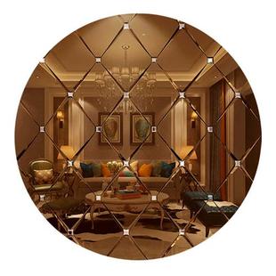 艺术玻璃拼镜背景墙边框造型玻璃墙茶镜菱形客厅电视餐厅镜面定制