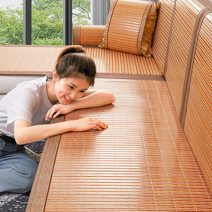 竹席凉席垫防滑坐垫子清凉竹木冰座垫沙发套罩夏款 盖布 沙发垫夏季