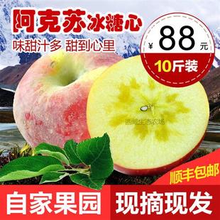 包邮 新疆阿克苏冰糖心苹果精选果新鲜水果脆香甜红富士苹果