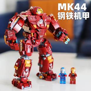 甲机器人玩具儿童中国积木拼装 男孩子 巨型钢铁机甲侠反浩克重型装