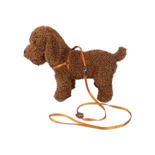 小狗狗牵引绳网红泰迪绳子小型犬胸背式 可伸缩狗绳链子可调节耐磨