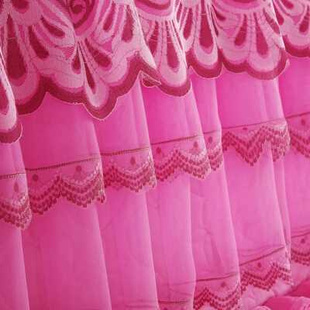 新公主蕾丝软包床头罩韩式 粉色全包床头套夹棉皮床保护罩家居防尘