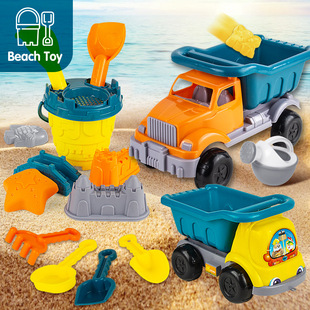 沙滩玩具地摊货铲子和桶套装 宝宝戏水海边汽车玩沙决明子工具