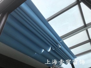 玻璃房隔热遮阳帘阳光房顶天棚顶帘折叠式 防紫外电动手动可选蜂巢