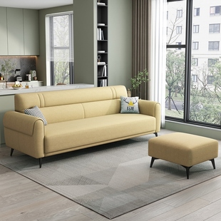 厂意式 极简皮艺沙发简约现代客厅沙发小户型直排三人位皮沙发促