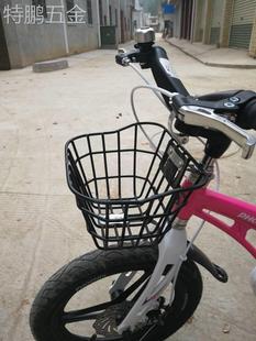 适用于车筐儿童自行车铁丝前车筐车篮子小孩童车置物筐兜通用配件