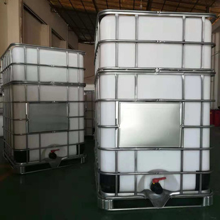 定制广州 1.5立方塑料吨桶滚塑储水桶化工包装 装 桶pe方桶框架桶叉
