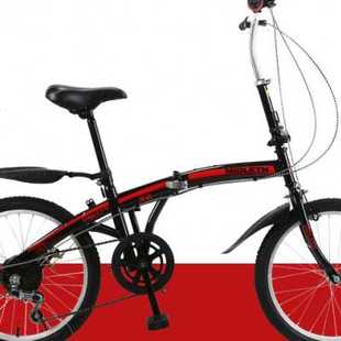 单速便携式 小学生普通脚踏自行车 20寸折叠变速成人儿童小轮男女款