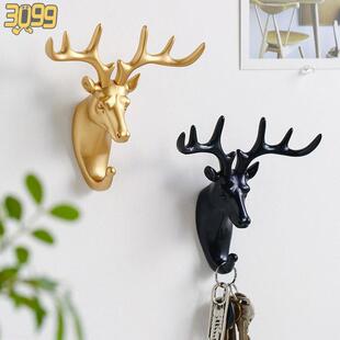 北欧创意可爱鹿头挂钩墙上装 饰品挂件进门客厅玄关门上墙壁挂饰