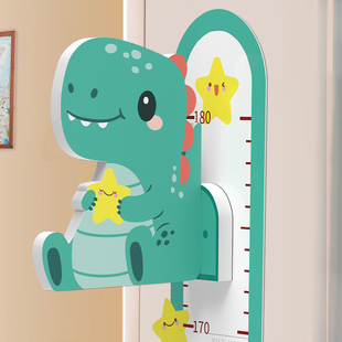儿童身高墙贴3d卡通磁力测量仪尺神器小孩宝宝量身高贴墙纸不伤墙