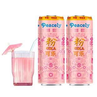 6罐装 进口无糖汽水粉可乐0卡脂饮品 佩思利粉色可乐碳酸饮料320ml
