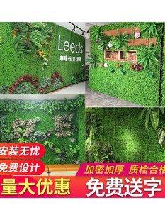 绿植墙仿真草坪户外墙面装 饰塑料花植物墙客厅阳台假草皮绿植背景
