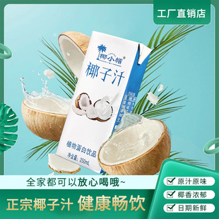 椰小帽椰汁椰树椰子汁250ml 10盒蛋白椰奶生榨椰子水饮料整箱批发