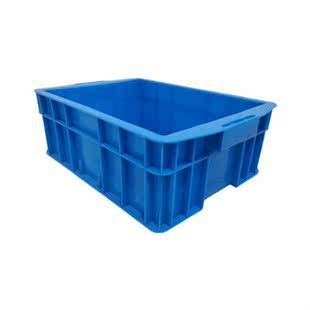 纳厚380塑料周转箱 蓝色箱方形塑料长仓库收加五金塑胶箱