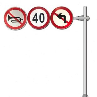 定制热镀锌喷塑双悬臂杆高速公路交通标志牌杆件道路指示牌立柱