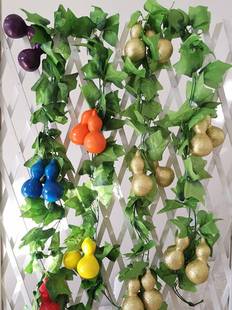 饰花藤蔬菜仿真水果装 饰吊顶绿植藤蔓蔬菜挂件 仿真葫芦藤条塑料装