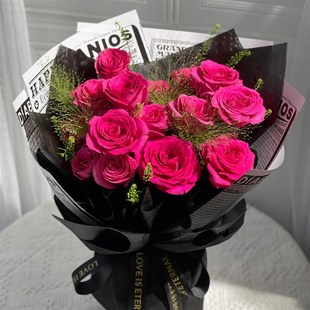 极速上海北京鲜花快递同城花店弗洛伊德玫瑰花束送女友生日母亲节