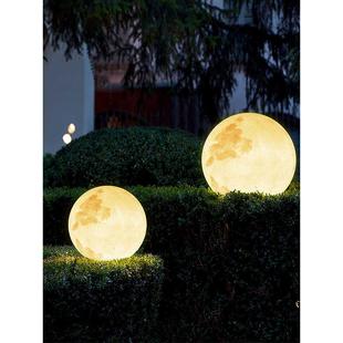 刻为太阳能草坪灯户外防水月球灯月亮灯别墅庭院花园景观灯氛围灯
