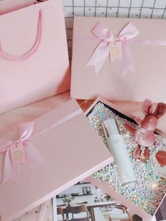 礼物盒空盒简约送礼女友睡衣围巾礼盒包装 盒粉色少女心大礼物盒子