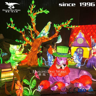自贡灯城制作工厂纯手艺术节日夜游彩灯灯会主题童话人物模型