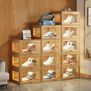 架 子收纳神器客厅鞋 盒收纳盒简易组合多层防尘上翻门鞋 鞋 柜家用鞋