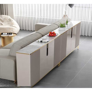 沙发后靠山柜沙发后背柜餐边25客厅沙发靠背柜岩板实木现代1.2米