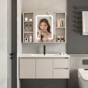 卫浴室柜组合化妆室一体陶瓷洗脸手盆柜洗漱台面盆洗手池智能镜柜