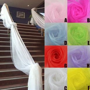 Roll Crystal Sheer Tulle Organza Fabric Wedding For 速发5m