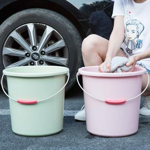 塑料手提小水桶家用加厚洗衣桶子 宿舍洗衣桶洗澡桶塑料桶储水桶J