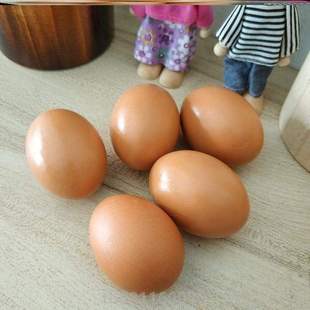 鸡蛋蛋模型儿童仿真引窝蛋手绘涂鸦假鸡蛋假实心过家家玩具木质