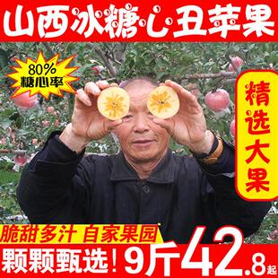 新鲜当季 山西运城临猗丑苹果水果10斤整箱红富士平果 冰糖心大果