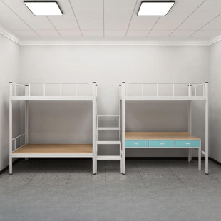 上下床高低床学生员工成人工地宿舍铁架床两层上下铺双层床公寓床