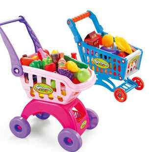 儿童购物车过家家玩具仿真宝宝手推车切水果多款 可选择