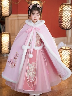 汉服儿童过年中式 礼服旗袍连衣裙演出服女童唐装 裙子冬季 公主裙