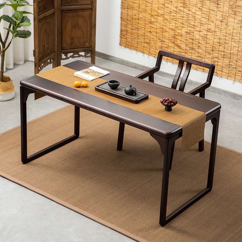 新款 新中式 茶桌椅组合办公室实木茶台现代简约茶几套装 一体家用喝