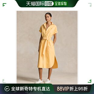 Ralph Lauren女士带腰带短袖 日本直邮Polo 裙 WMPODRSN 牛津纺衬衫