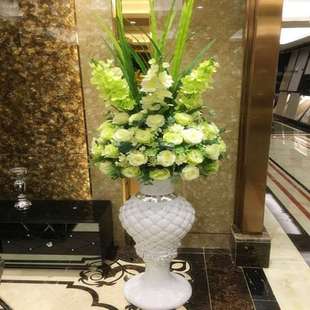 树脂欧式 落地大花瓶仿真插花艺套装 摆件客厅样板间酒店装 饰工艺品
