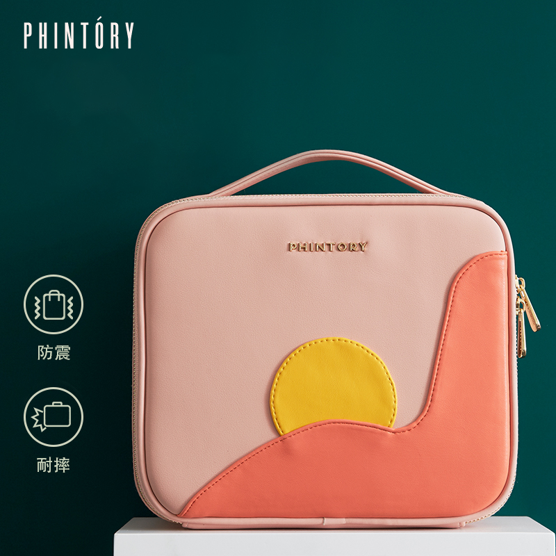 phintory分格化妆箱大容量化妆包便携高级感女手提化妆品收纳箱