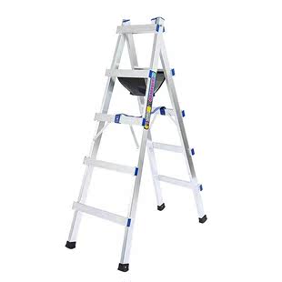 23铝合金梯子可行走人字梯加厚焊接工程梯木工移动装 修家用折叠铝