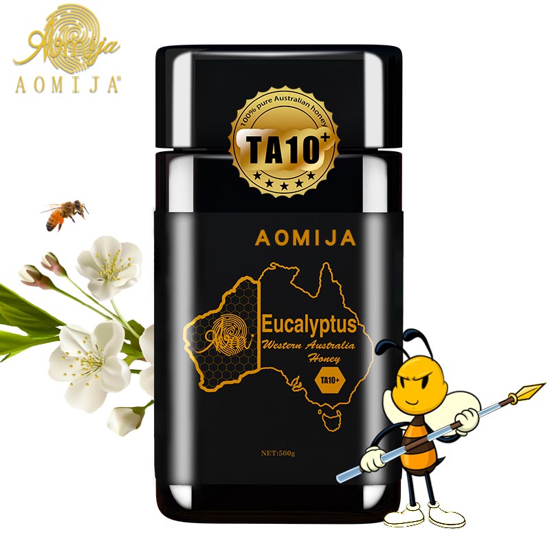 进口麦卢卡级天然活性高结晶纯蜂蜜桉树TA10 500g AOMIJA澳洲原装