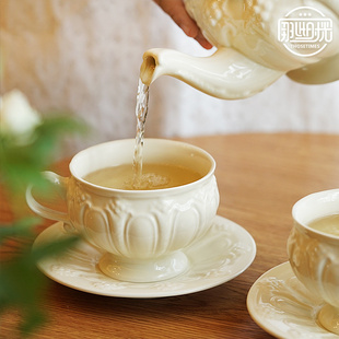 那些时光 法式 下午茶具复古咖啡杯花茶杯子套装 中古陶瓷下午茶壶