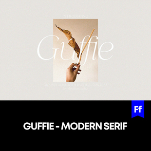 Guffie 优雅衬线英文字体logo标识品牌包装 式 字体安装 版 mac 排版