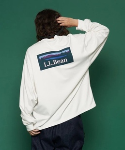 LLBEAN logo长袖 shirt 23aw 代购 经典 T恤 日本限定线