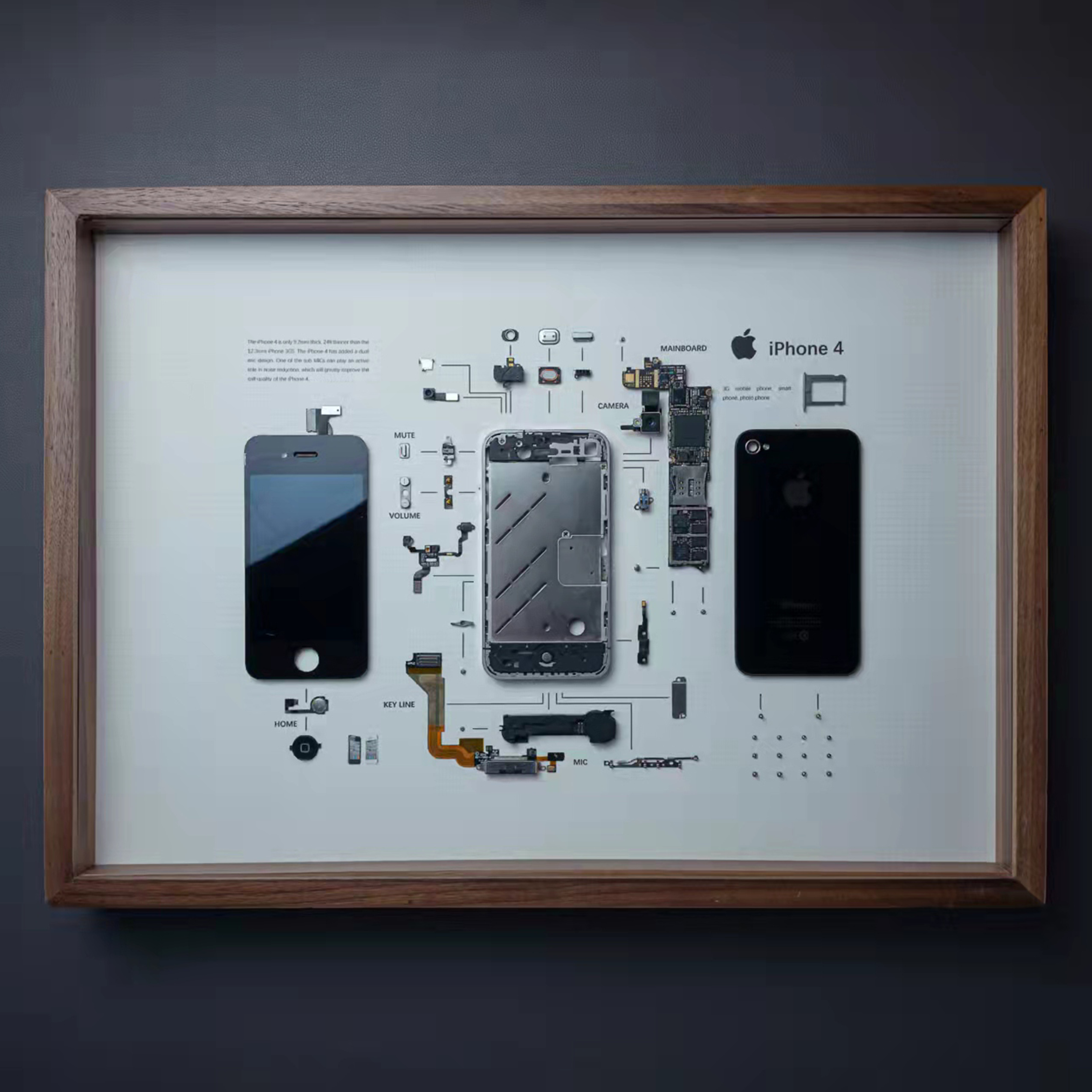 裱艺术画现代电子DIY手工装 饰客厅卧室展示画 iPhone手机拆解装