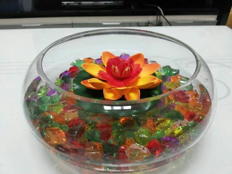 鱼缸小型水族箱 玻璃花盆透明 睡莲水仙碗莲莲花水培植物玻璃花瓶